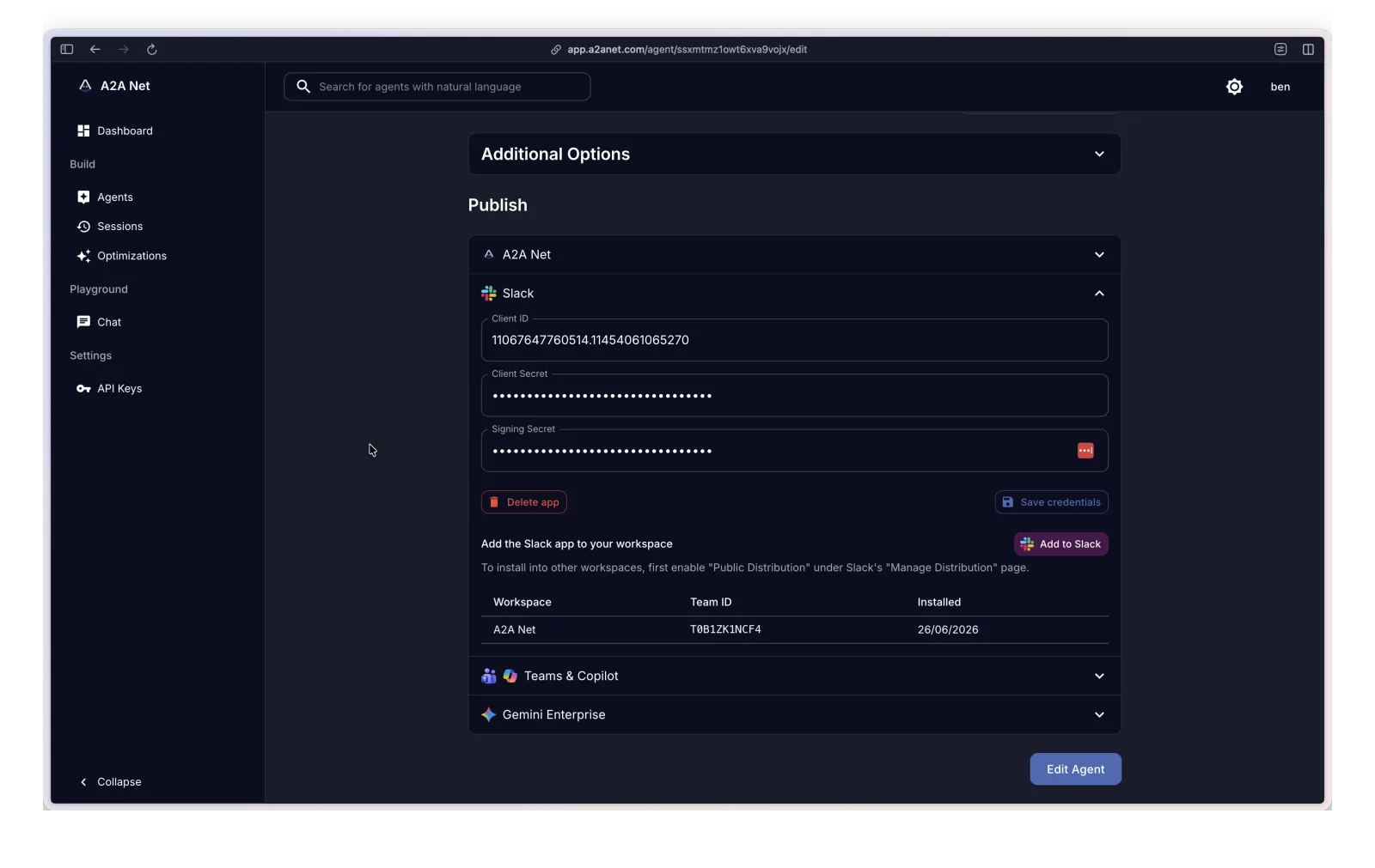 Publish to Slack, Teams, Copilot, and Gemini Enterprise
